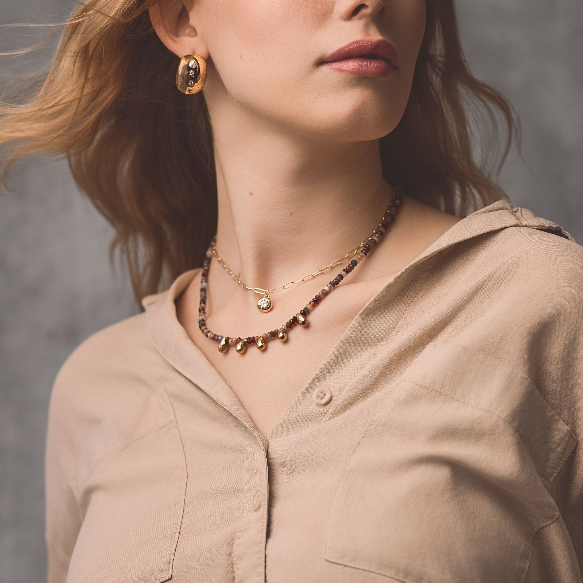 Genesis Bronze Earrings - Che Cose Belle