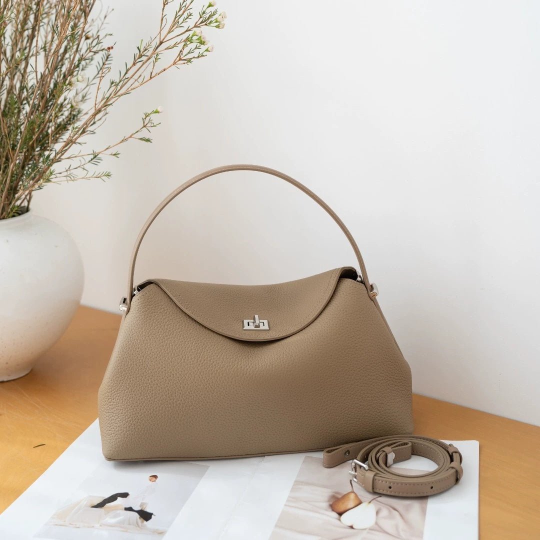 Genuine Leather Commuter Versatile Single-shoulder Women's Crossbody Bag, Simple, Large Capacity, Premium First-layer Cowhide Handbag - Che Cose Belle