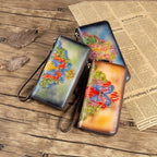 Genuine Leather Long First-Layer Cowhide Wallet Zipper Purse - Che Cose Belle