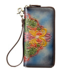 Genuine Leather Long First-Layer Cowhide Wallet Zipper Purse - Che Cose Belle