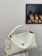 Genuine Leather Women's Bag, Cross-border High-end T-shaped Lock, Large-capacity Shoulder And Handbag, Top-layer Cowhide Underarm Bag - Che Cose Belle