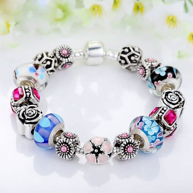Genuine Murano Glass and Crystal Bracelet - Che Cose Belle