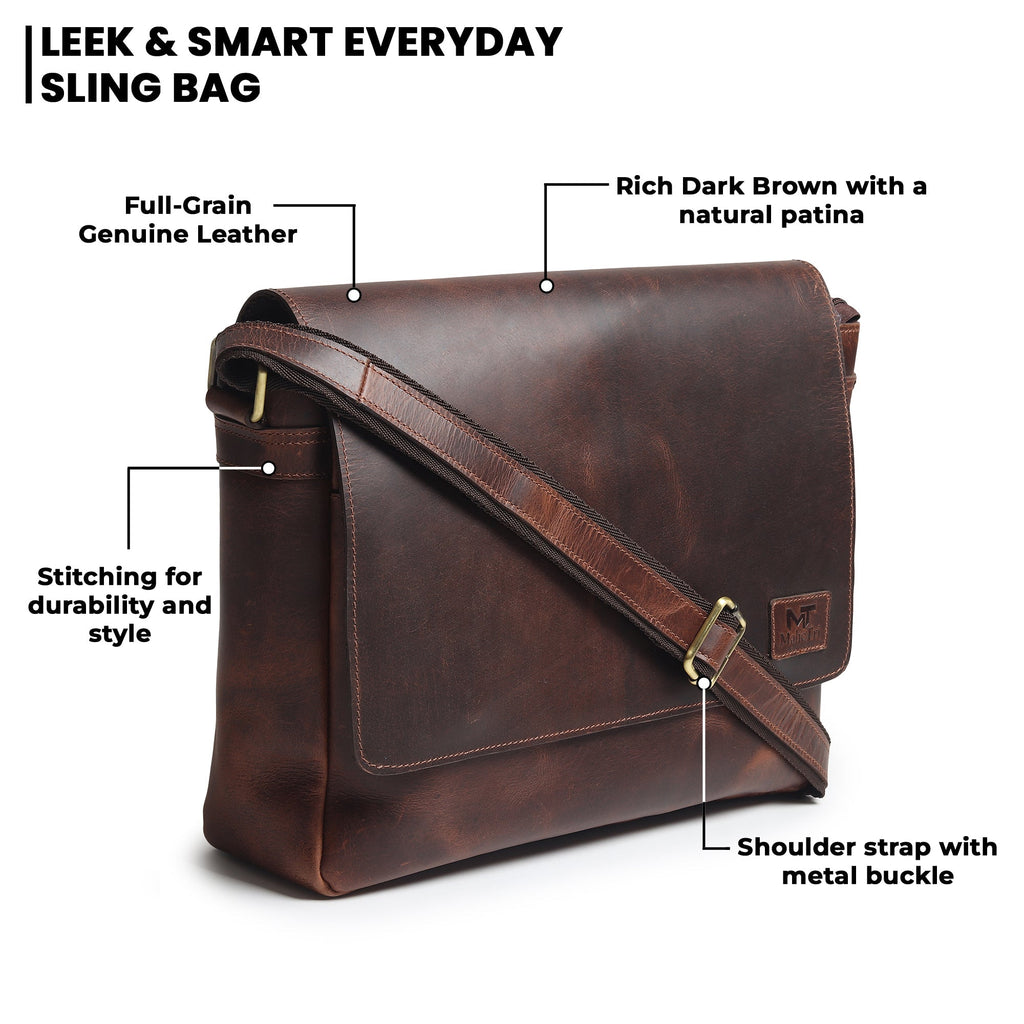 Genuine Sitka Leather Laptop Bag - Che Cose Belle