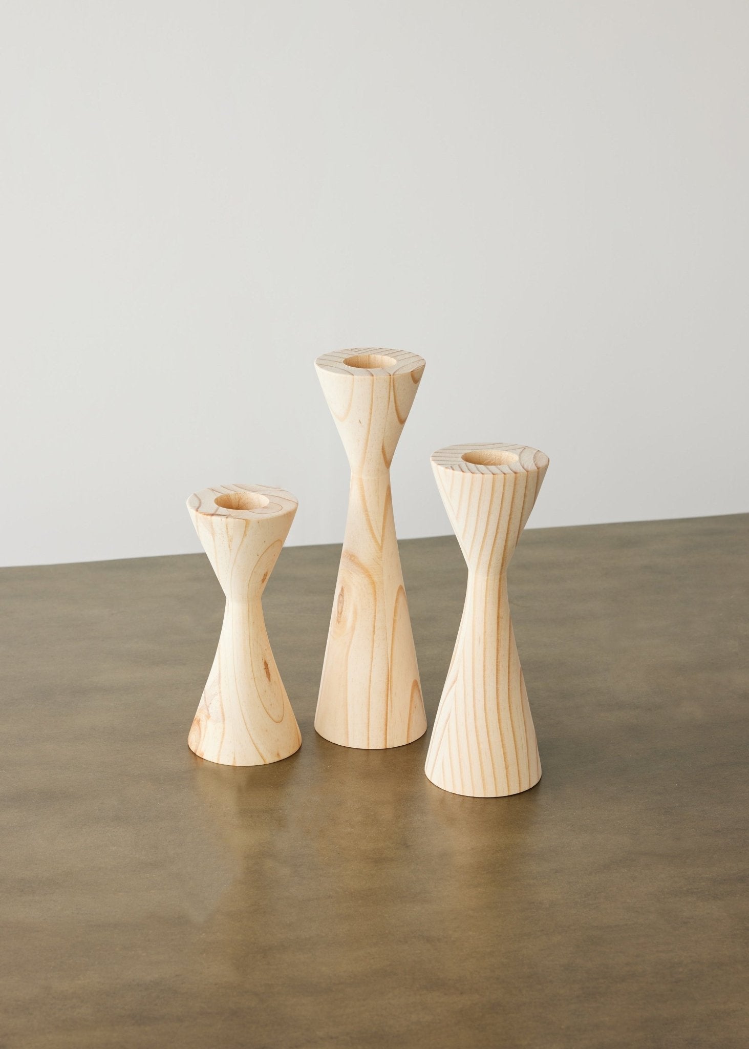 Geo Tealight Wooden Candle Holder White, Black, Natural - Che Cose Belle