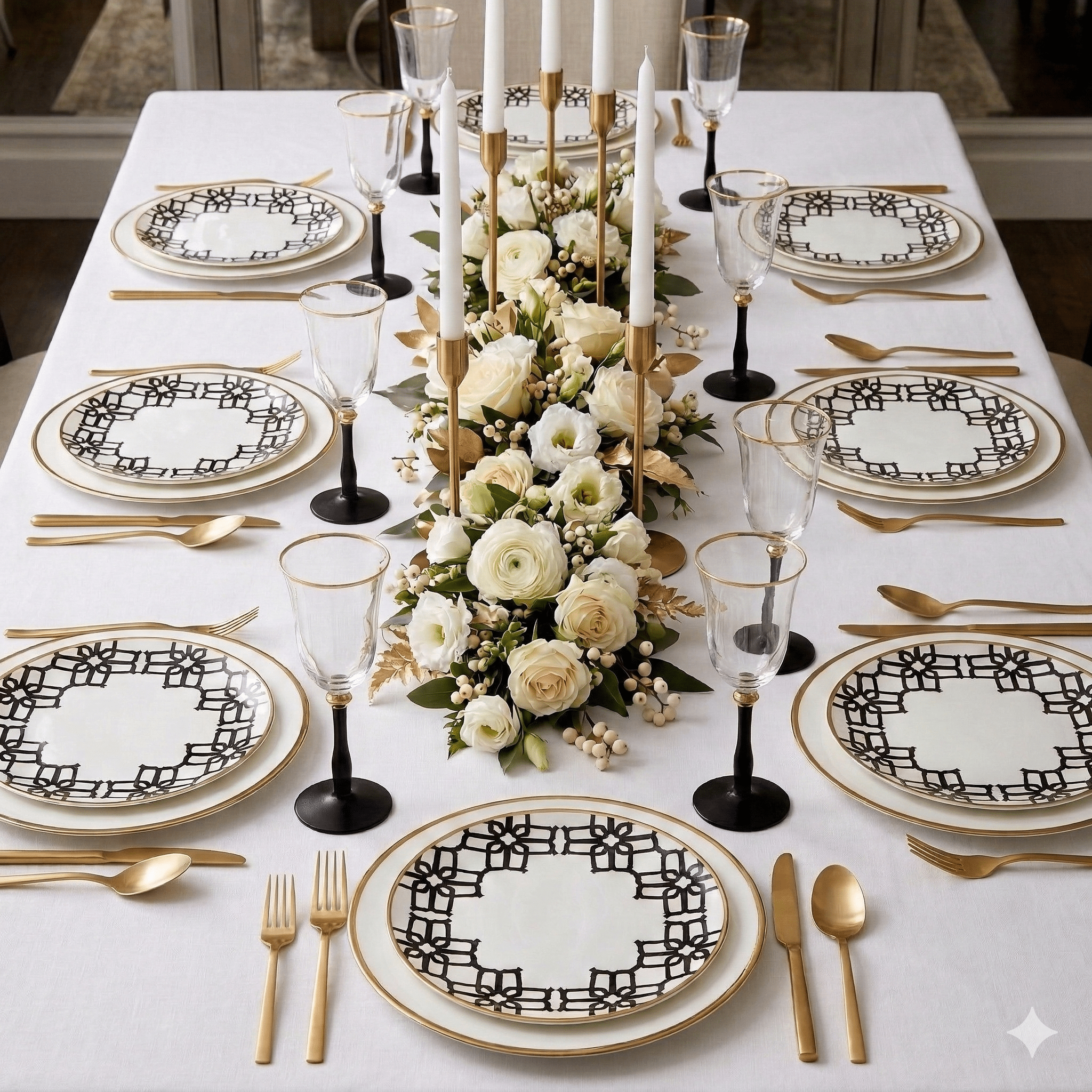 Geometric Accent Plate - Set of 4 - Che Cose Belle
