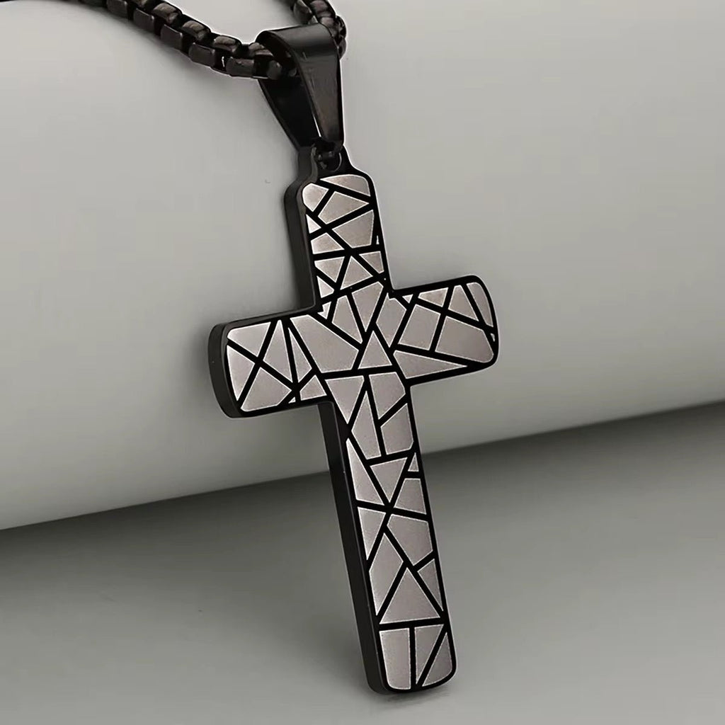 Geometric Cross Necklace - Che Cose Belle