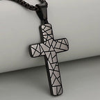 Geometric Cross Necklace - Che Cose Belle