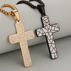 Geometric Cross Necklace - Che Cose Belle