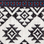 Geometric Embroidered Wristlet Bag with Leather Strap – Thailand - Che Cose Belle