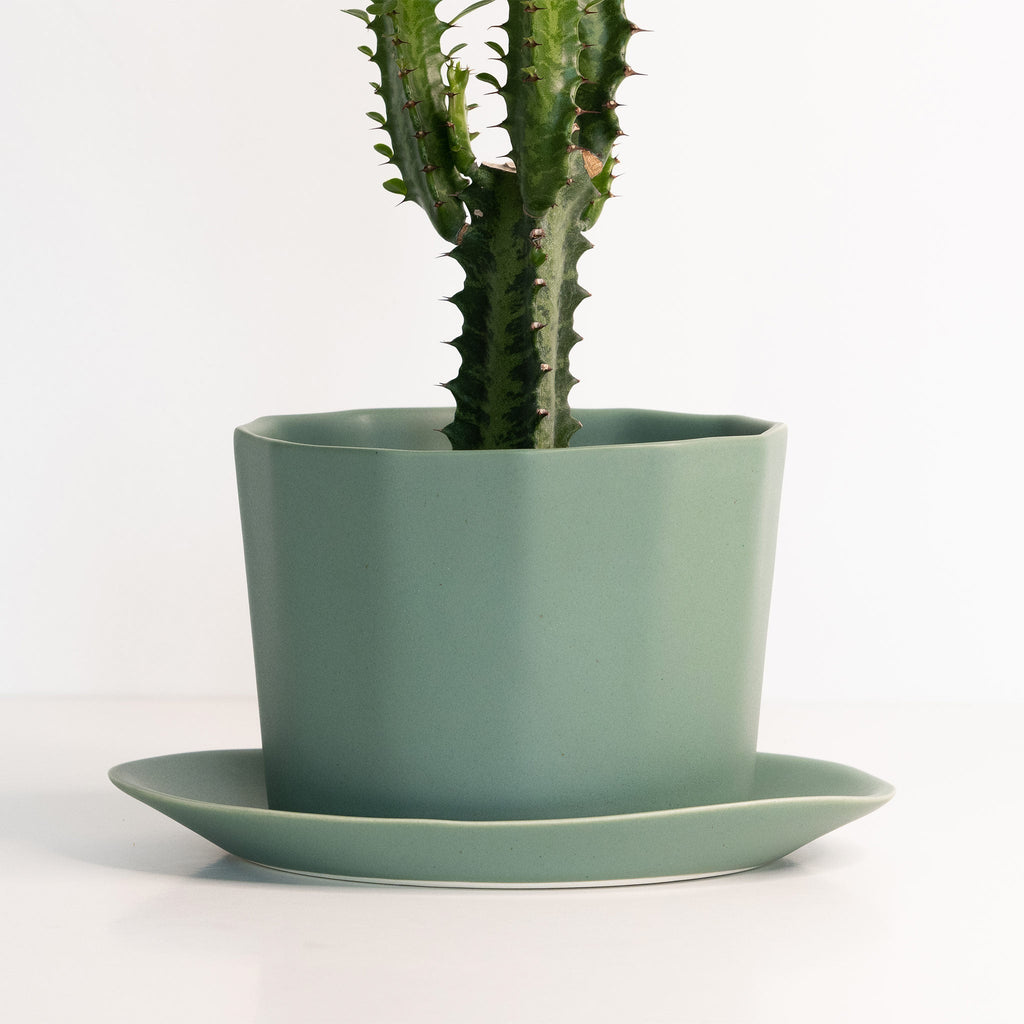 Geometric Oval Handmade Porcelain Planter - Che Cose Belle