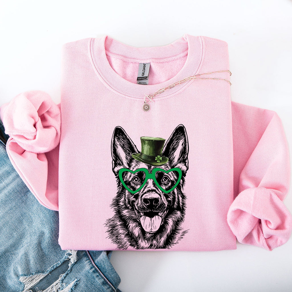 German Shepherd, Adorable Dog, St Patrick's Day, Lucky, Irish Sweatshirt - Che Cose Belle
