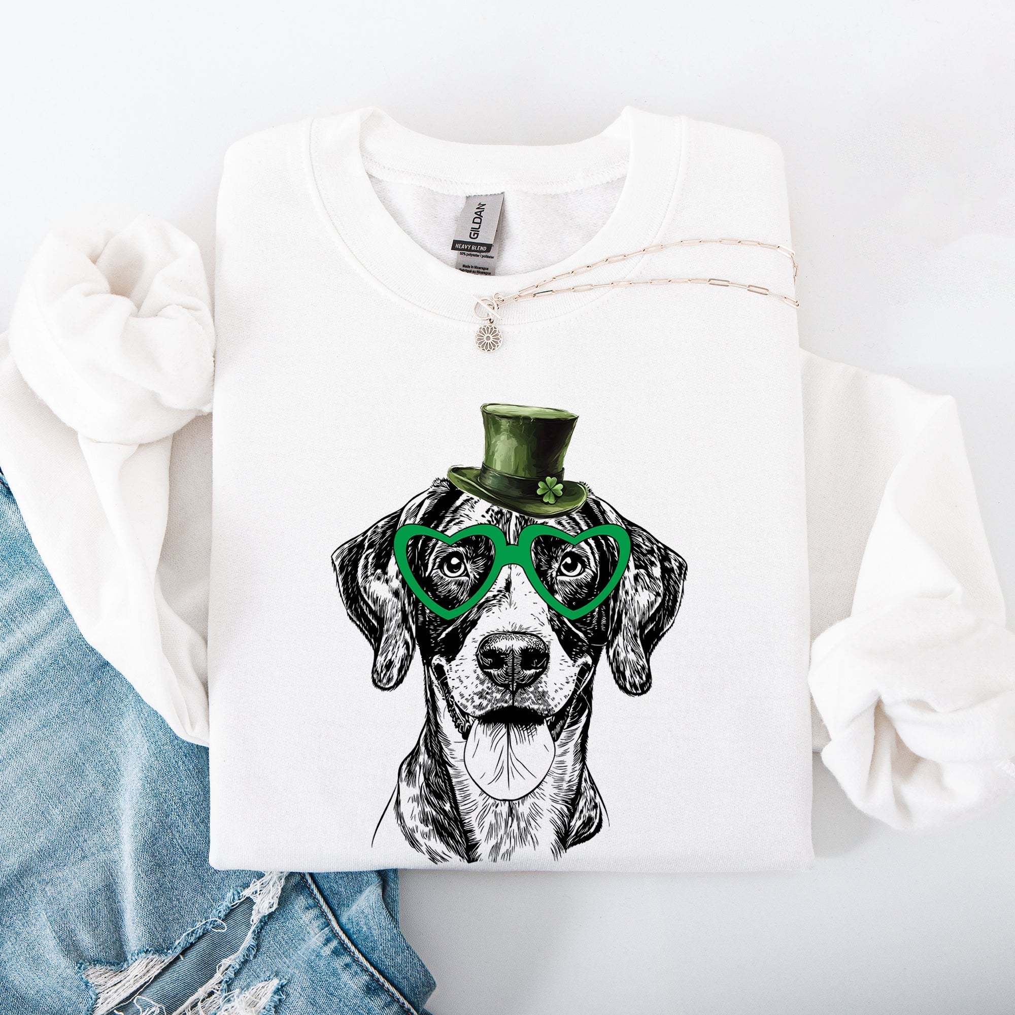 German Shorthaired, Adorable Dog, St Patrick's Day, Lucky, Irish Sweatshirt - Che Cose Belle