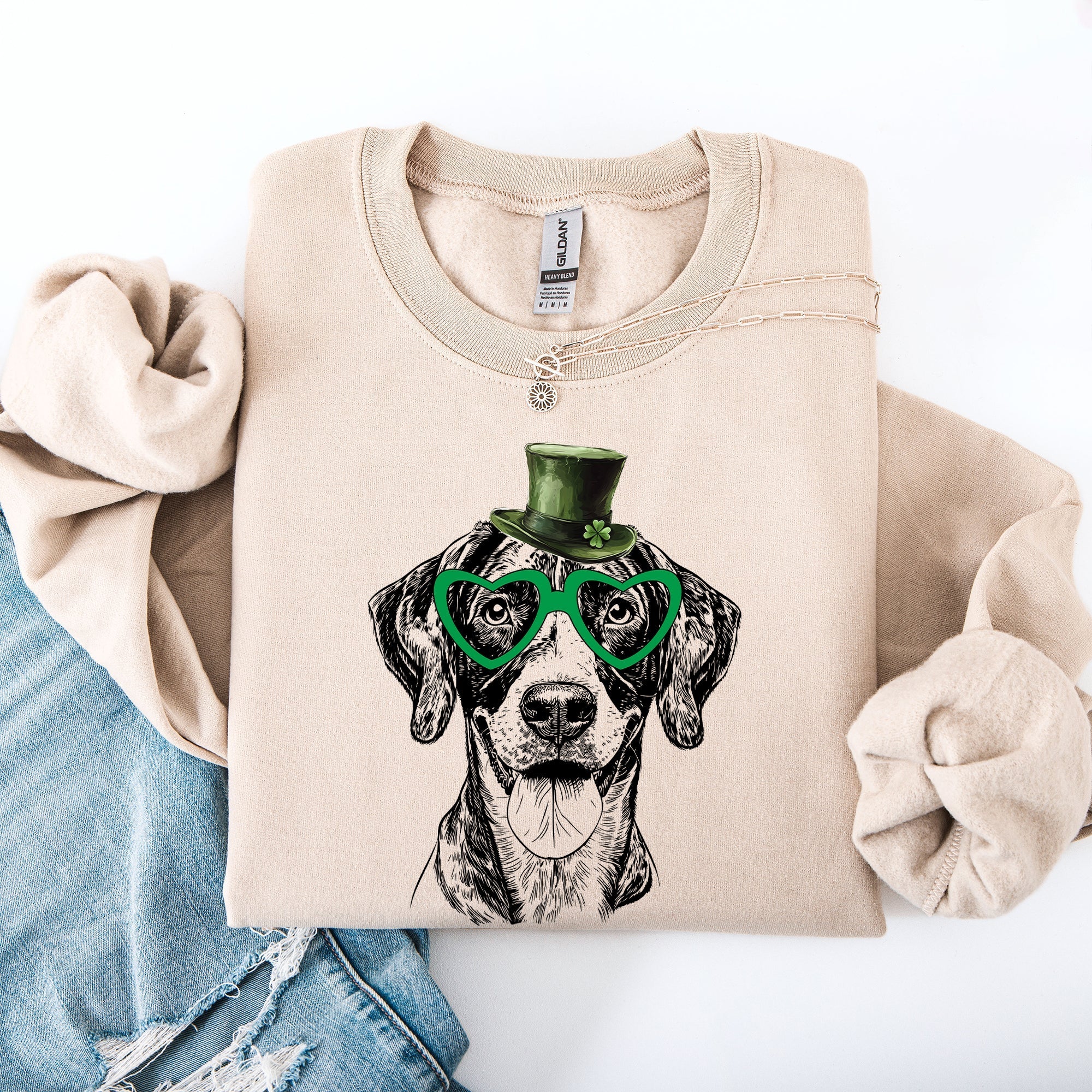 German Shorthaired, Adorable Dog, St Patrick's Day, Lucky, Irish Sweatshirt - Che Cose Belle