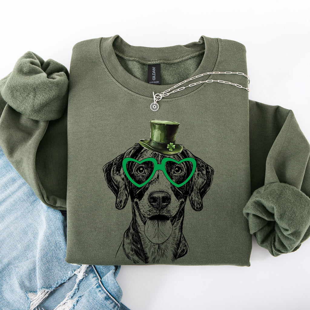 German Shorthaired, Adorable Dog, St Patrick's Day, Lucky, Irish Sweatshirt - Che Cose Belle