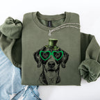 German Shorthaired, Adorable Dog, St Patrick's Day, Lucky, Irish Sweatshirt - Che Cose Belle