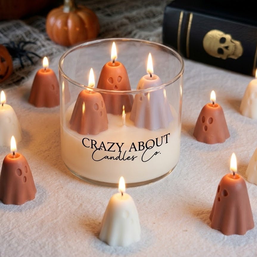 Ghost Trio Pastel Halloween Candle | Triple-Wick - Che Cose Belle