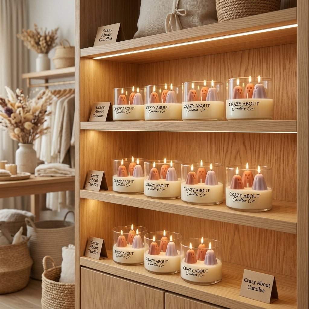 Ghost Trio Pastel Halloween Candle | Triple-Wick - Che Cose Belle