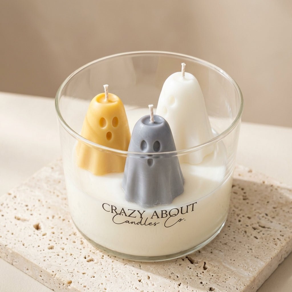 Ghost Trio Soy Candle – Halloween Tumbler Candle - Che Cose Belle