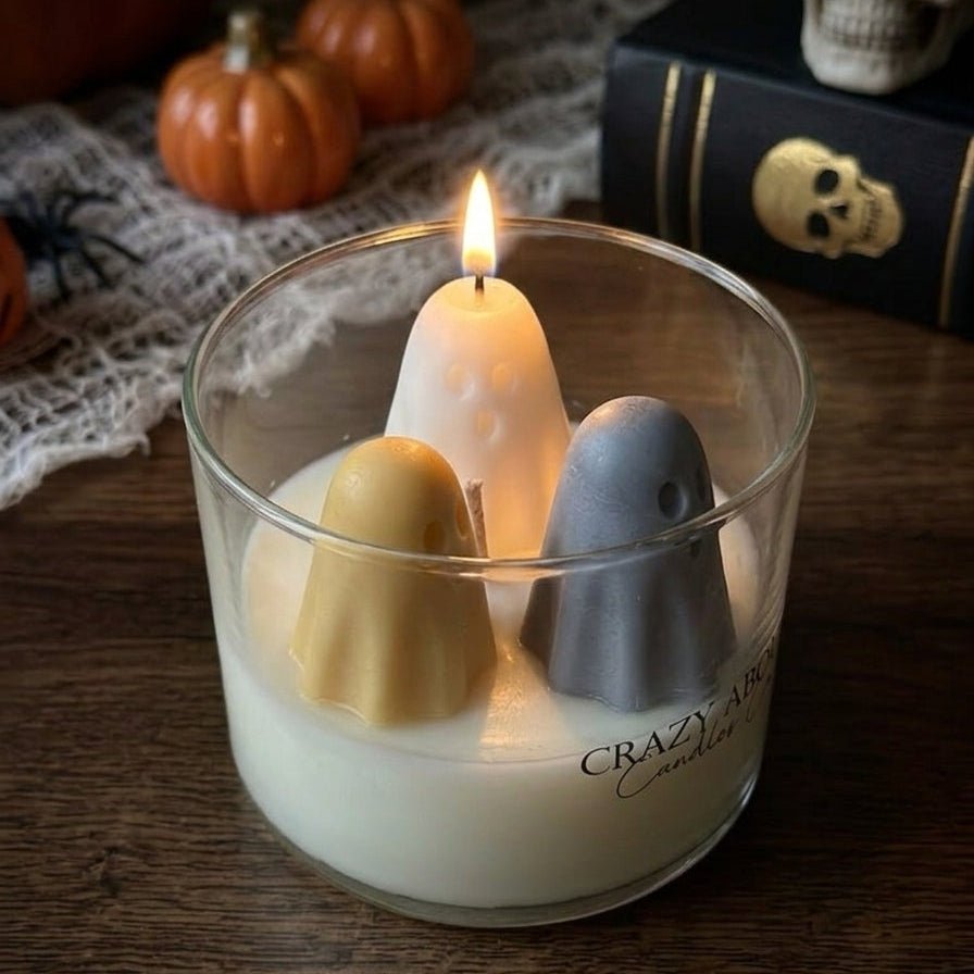 Ghost Trio Soy Candle – Halloween Tumbler Candle - Che Cose Belle