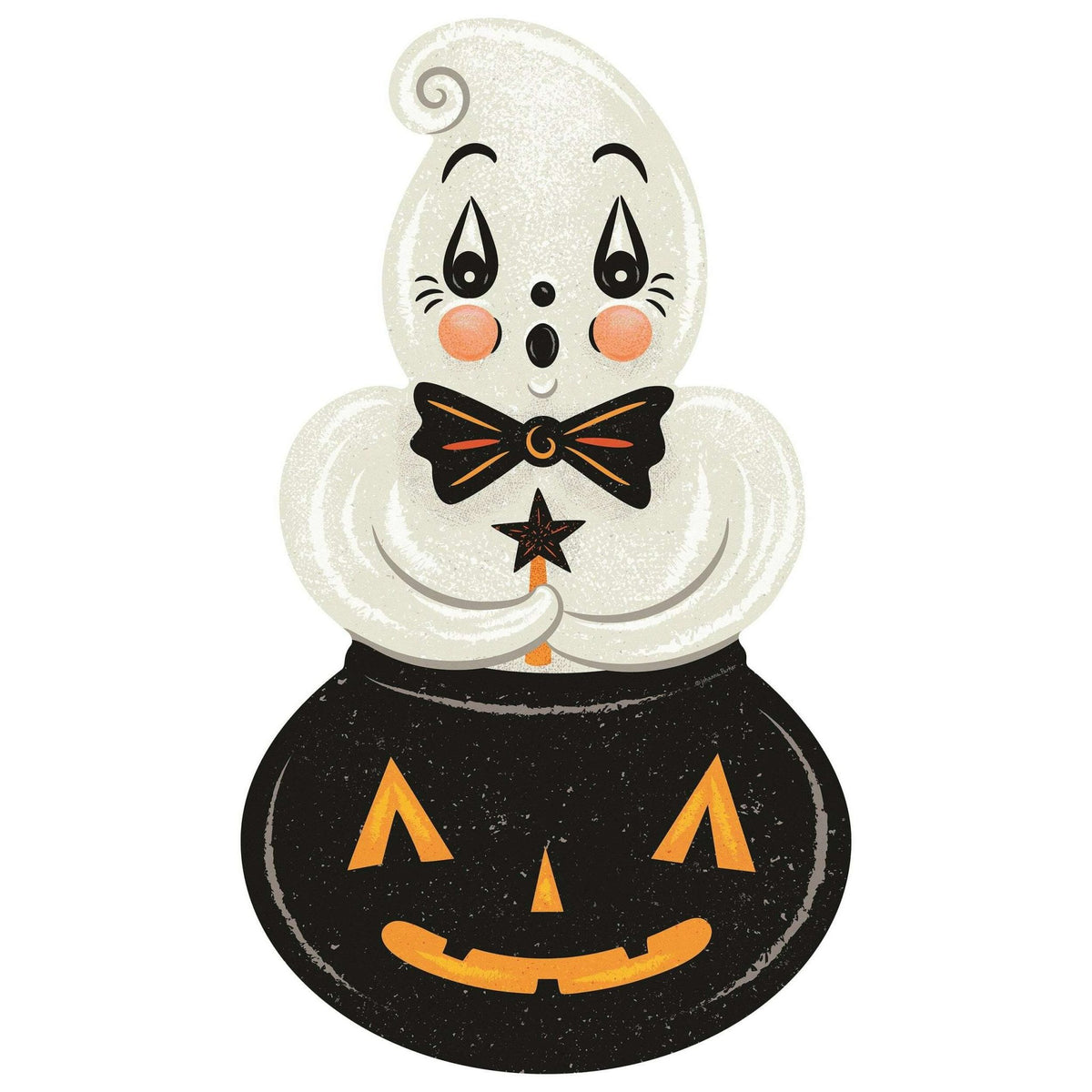 Ghostie in Caudron Die Cut Vinyl 76" Halloween Floor Decor by Johanna Parker - Che Cose Belle