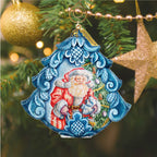 Gift Giving Pleasure Sculpted Hand-Painted Christmas Ornament by G. DeBrekht - Christmas Santa Snowman Décor - 610271 - Che Cose Belle