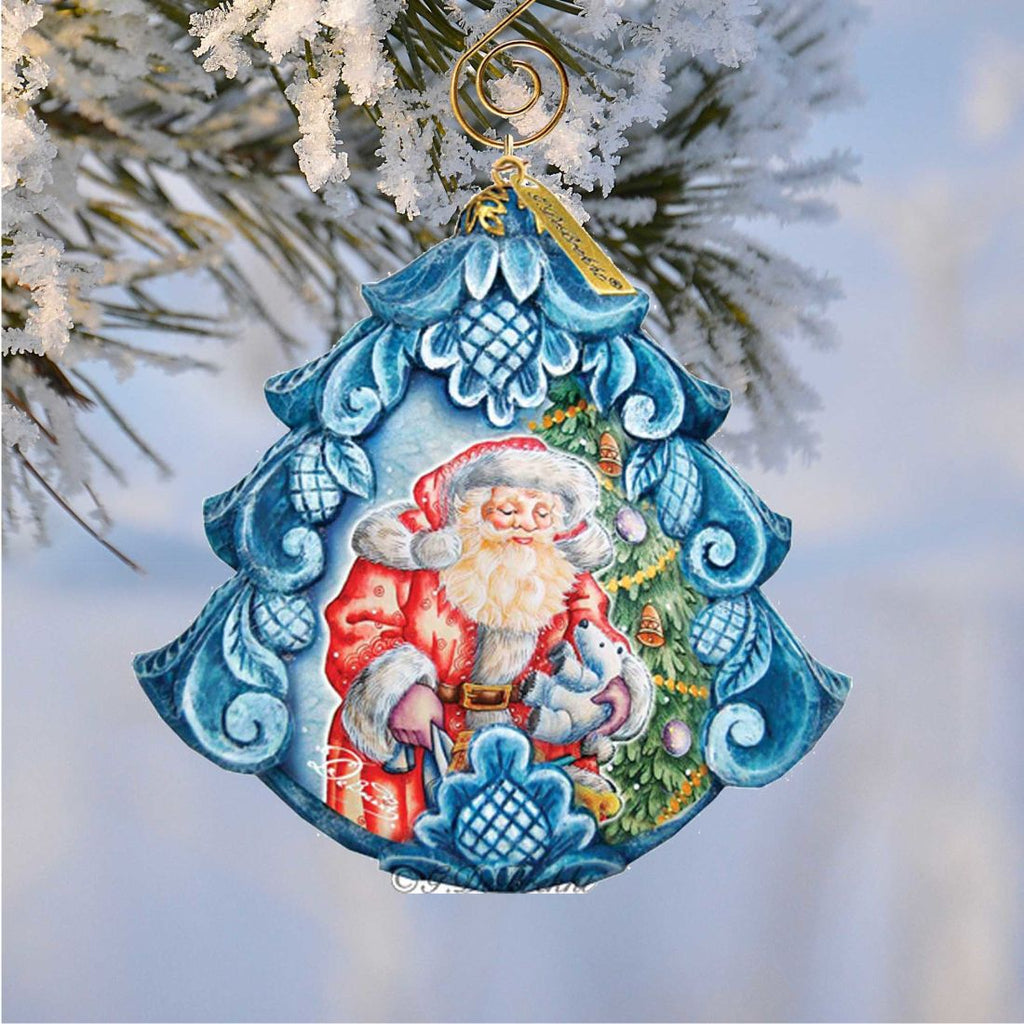 Gift Giving Pleasure Sculpted Hand-Painted Christmas Ornament by G. DeBrekht - Christmas Santa Snowman Décor - 610271 - Che Cose Belle