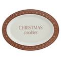 Gingerbread Oval Christmas Cookie Tray - Che Cose Belle