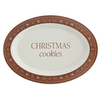 Gingerbread Oval Christmas Cookie Tray - Che Cose Belle
