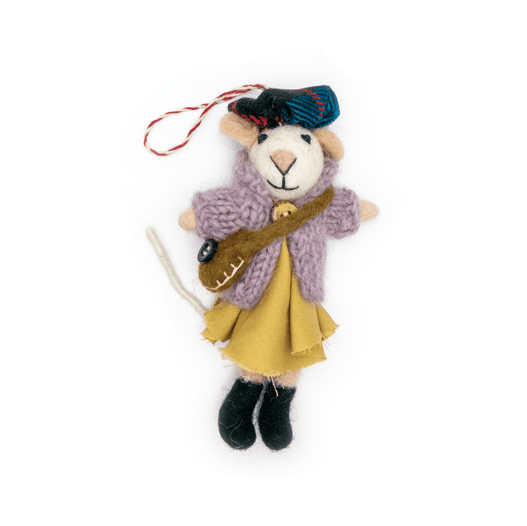 Ginny and Chris Boho Mouse Eco Ornaments - Set of 2 - Che Cose Belle