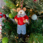 Ginny and Chris Boho Mouse Eco Ornaments - Set of 2 - Che Cose Belle