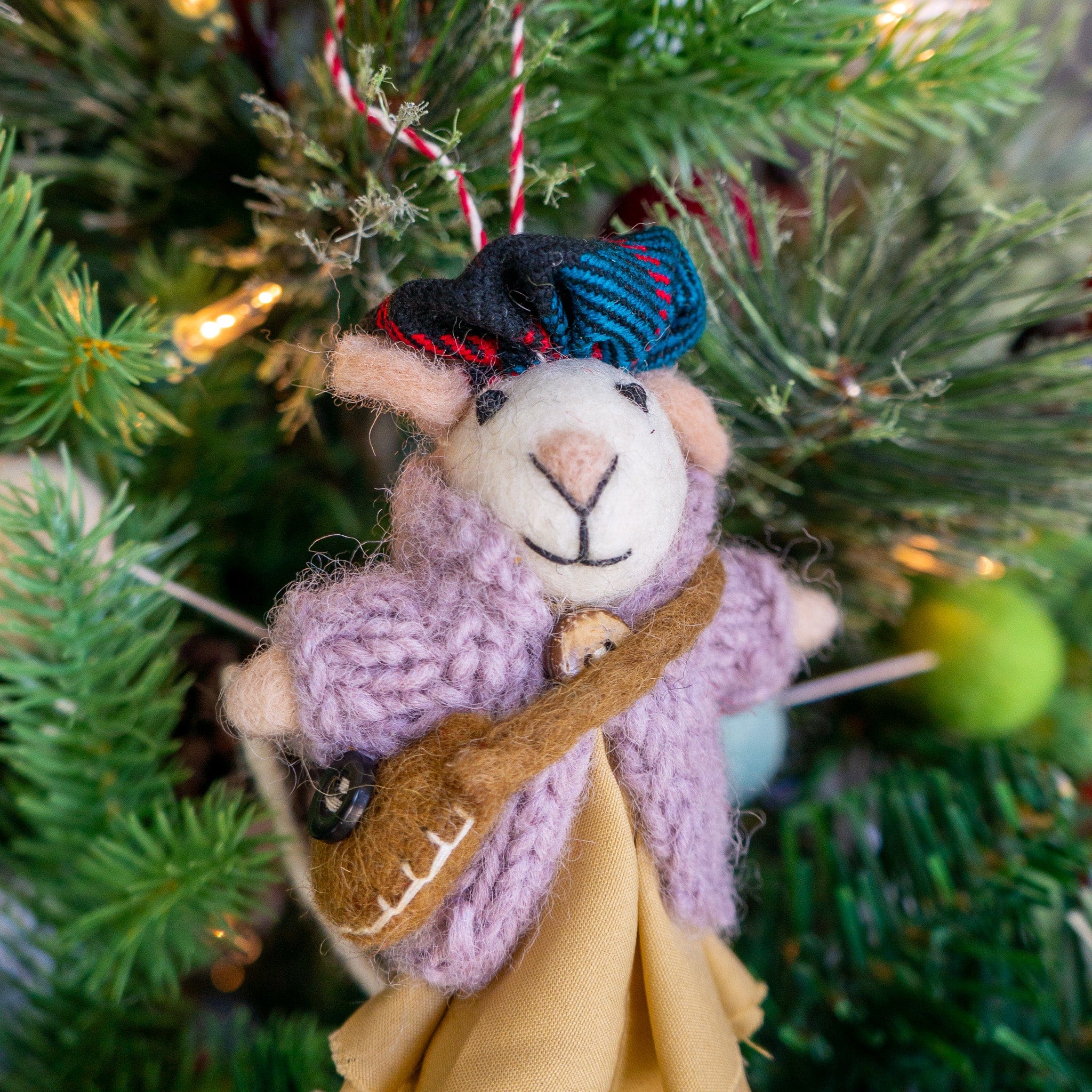 Ginny and Chris Boho Mouse Eco Ornaments - Set of 2 - Che Cose Belle