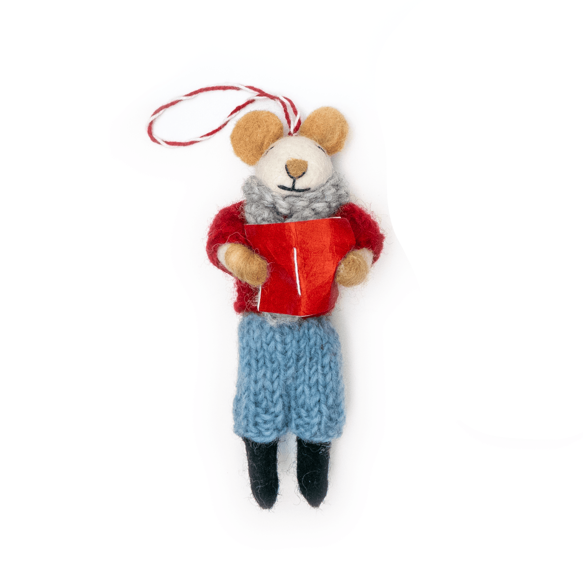 Ginny and Chris Boho Mouse Eco Ornaments - Set of 2 - Che Cose Belle