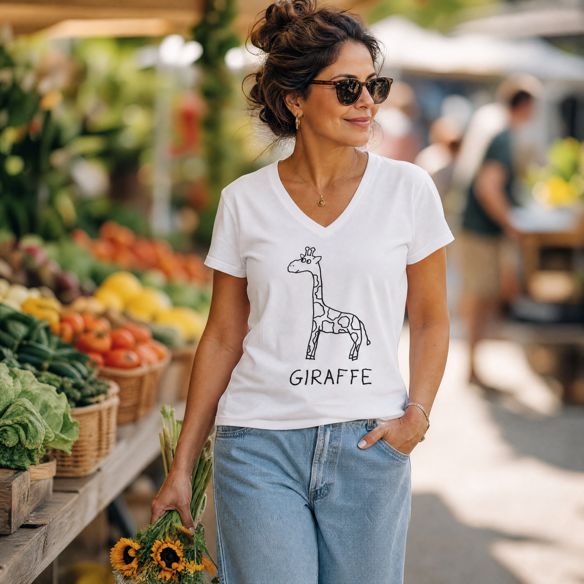 Giraffe - V-neck Tee - Che Cose Belle