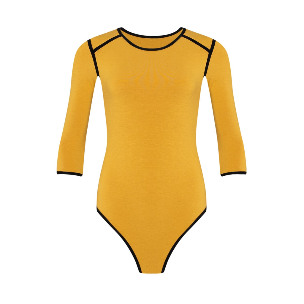 GIRL Two tone Eco bodysuit in Canary Yellow - Che Cose Belle