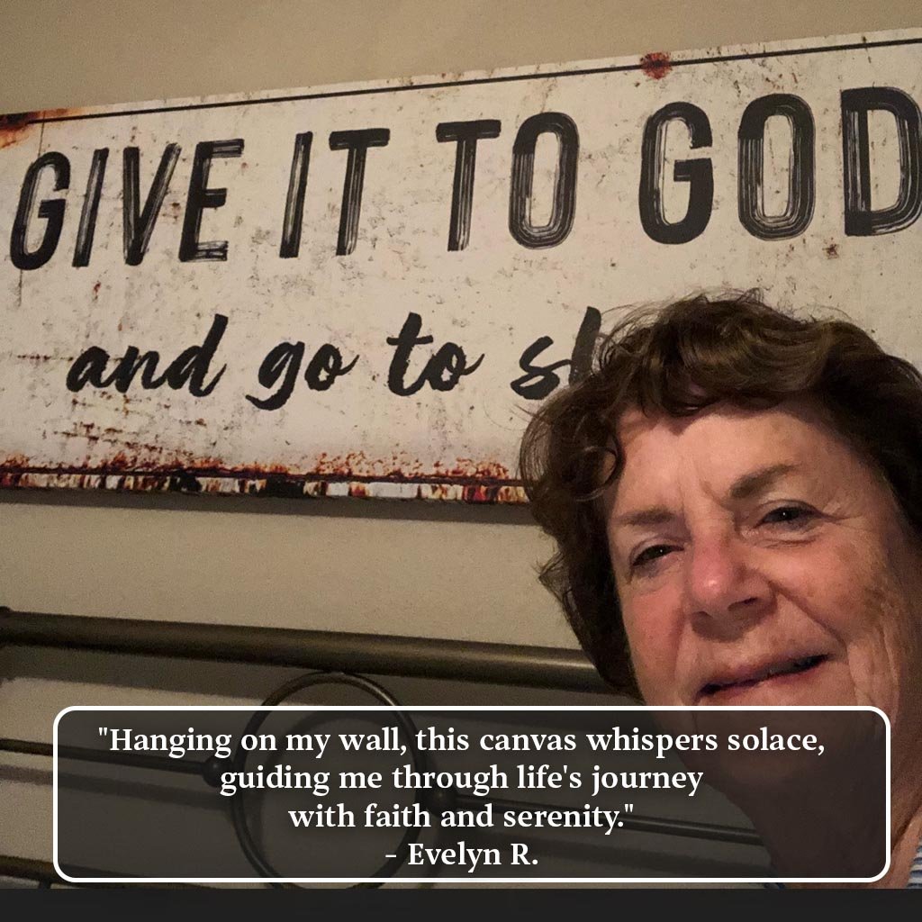 Give It to God and Go to Sleep – Rustic Christian Wall Art for Peaceful Nights - Che Cose Belle