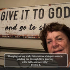 Give It to God and Go to Sleep – Rustic Christian Wall Art for Peaceful Nights - Che Cose Belle