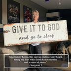 Give It to God and Go to Sleep – Rustic Christian Wall Art for Peaceful Nights - Che Cose Belle