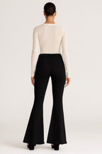 GJG Denim Black Flare Jeans with Stud Details - Che Cose Belle