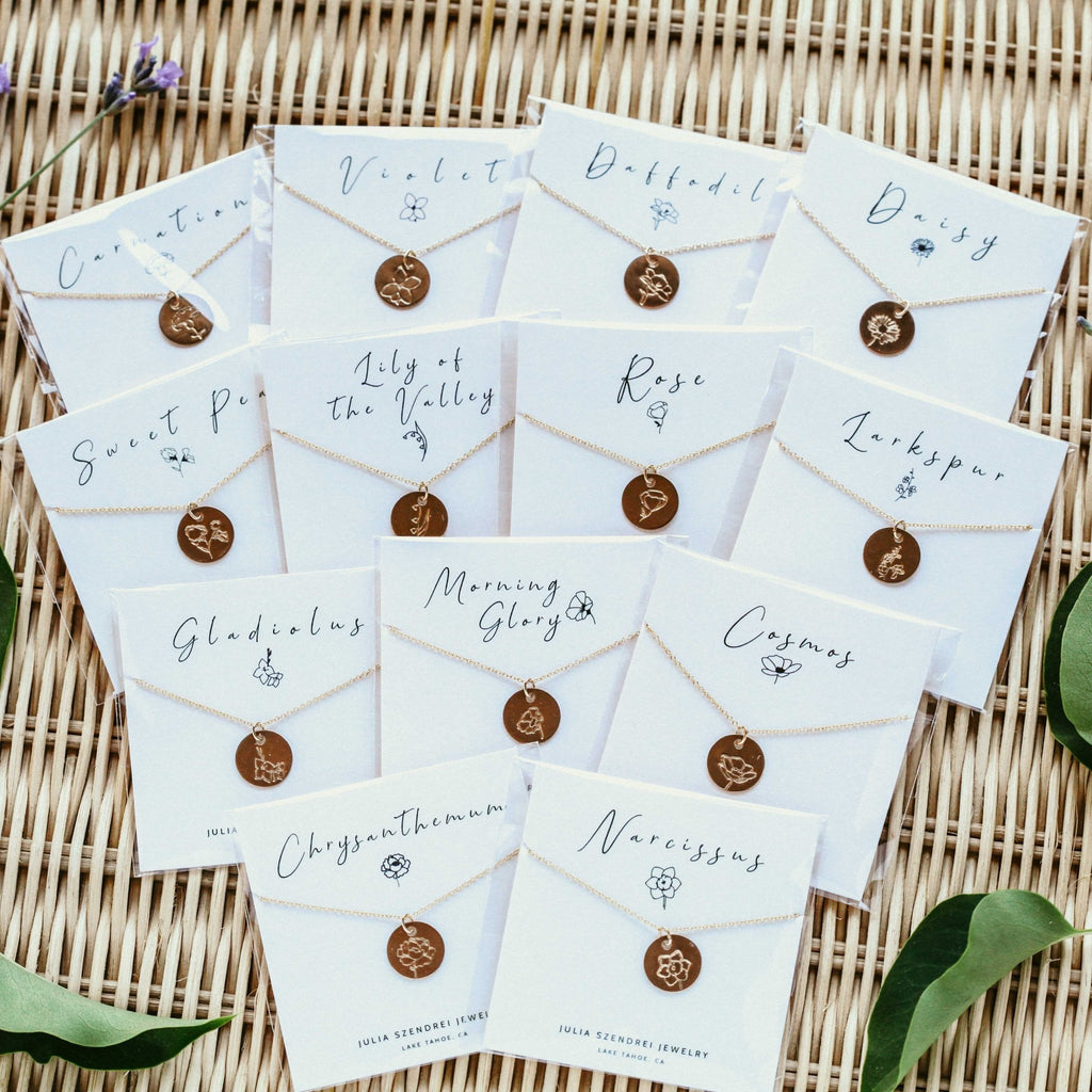 Gladiolus Birth Flower Necklace for August - Che Cose Belle