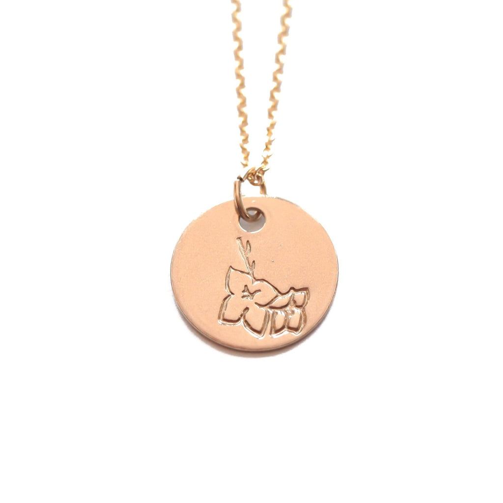 Gladiolus Birth Flower Necklace for August - Che Cose Belle