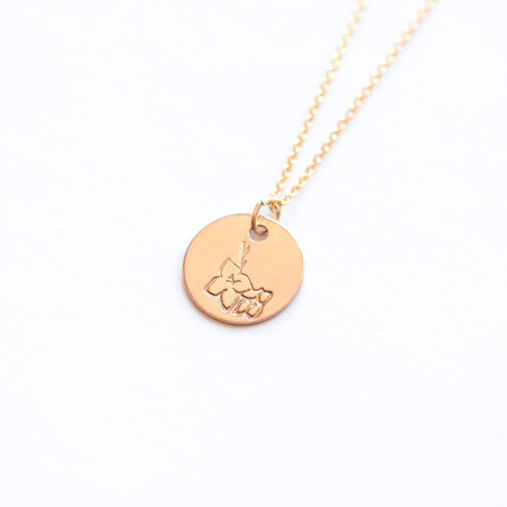 Gladiolus Birth Flower Necklace for August - Che Cose Belle