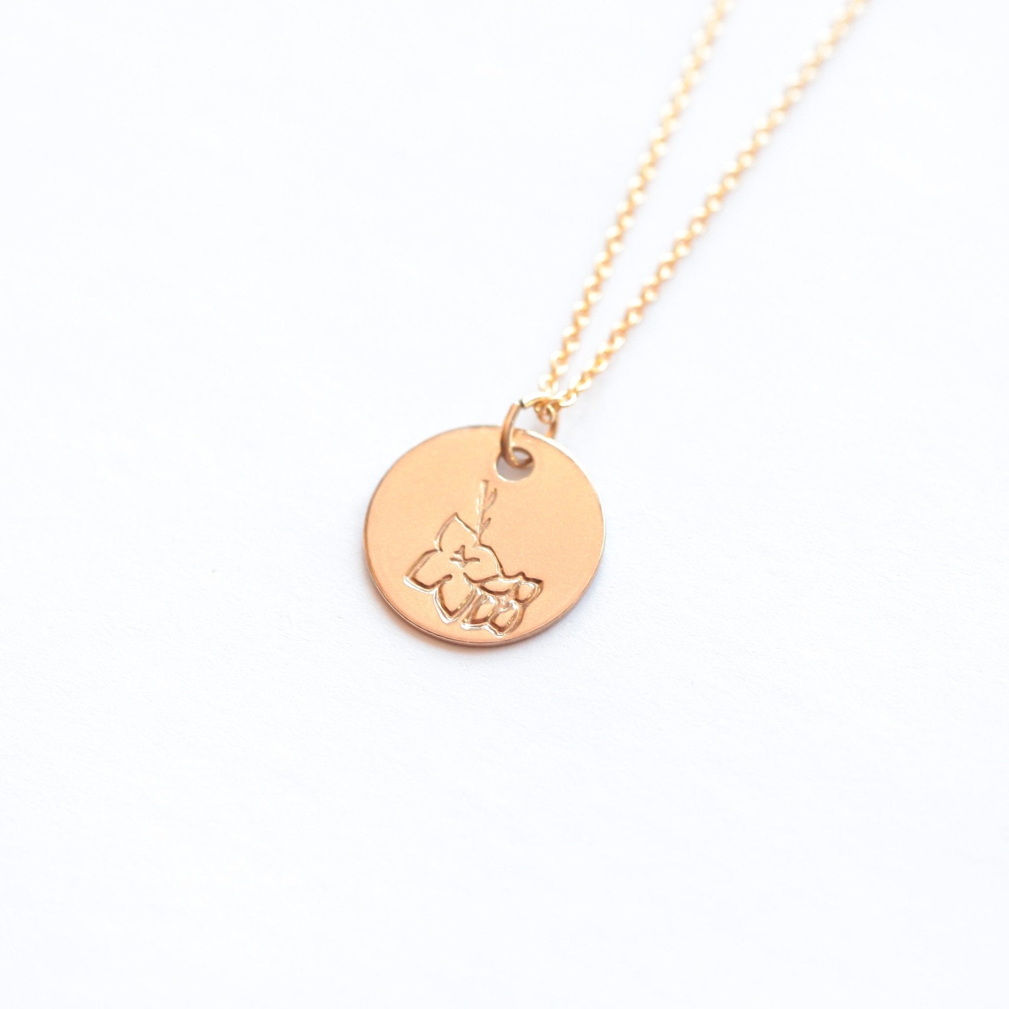 Gladiolus Birth Flower Necklace for August - Che Cose Belle