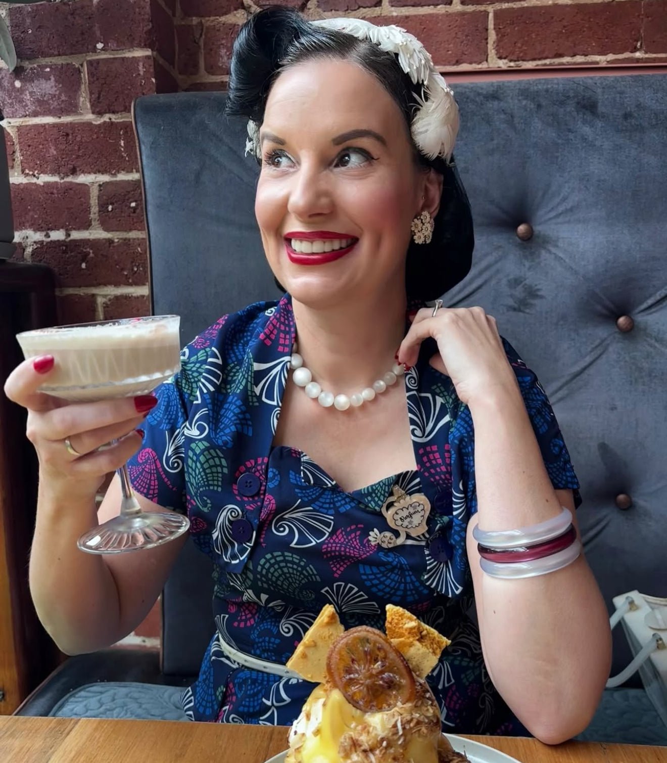 Glamour in a Bottle Brooch -PEACH by Asia Ellington x Lipstick & Chrome - Che Cose Belle