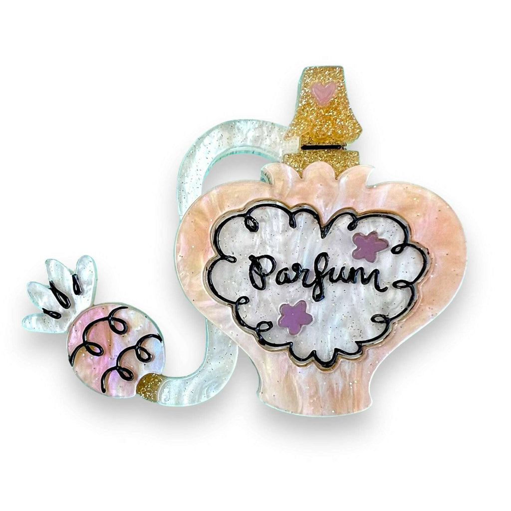 Glamour in a Bottle Brooch -PEACH by Asia Ellington x Lipstick & Chrome - Che Cose Belle