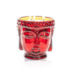 24K Gold Ruby Red Glass Buddha Royale Candle