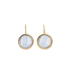 Glass Coin of Athens Motif Earrings (Sky - Blue Tone) - Che Cose Belle