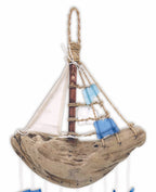 Glass Driftwood Boat Chime - 18 inches - Che Cose Belle