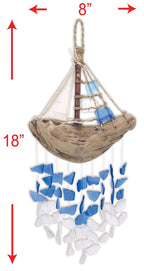 Glass Driftwood Boat Chime - 18 inches - Che Cose Belle