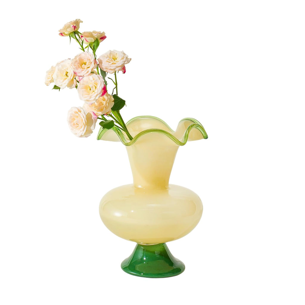 Glass Meadow Hand - Blown Glass Flower Vase  Décor - 11" - Che Cose Belle