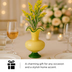 Glass Meadow Hand - Blown Glass Flower Vase  Décor - 11" - Che Cose Belle